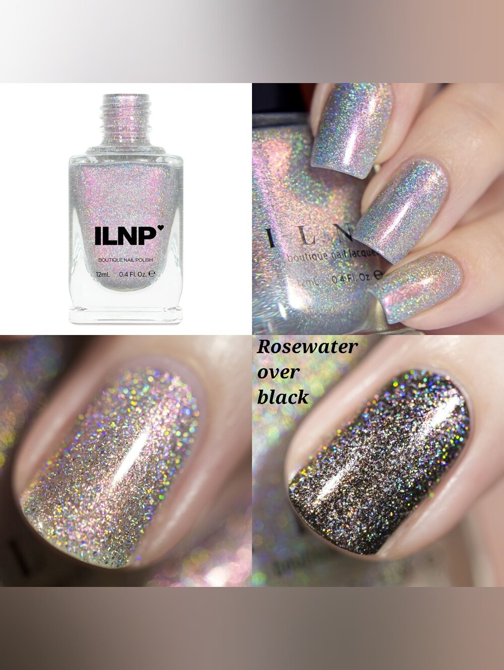 ILNP โจ๏ธ Rosewater ๐ Color Kissed Ultra Holo Polish - Picture 5 of 5
